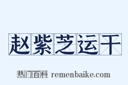 赵紫芝运干是什么意思的图片